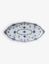 Royal Copenhagen Musselmalet Gerippt Oval Porcelain Dish 24.5cm