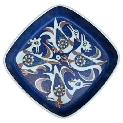 Pre-owned Royal Copenhagen Nils Thorsson Ceramic Bowl / Tray For , Denmark, C.1960 In Purple