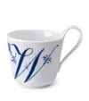 Royal Copenhagen Porcelain Fluted Alphabet Mug In Blue
