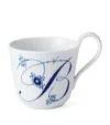 Royal Copenhagen Porcelain Fluted Alphabet Mug In B