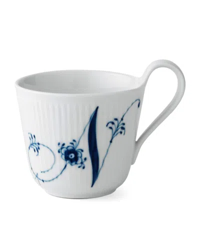 Royal Copenhagen Porcelain Fluted Alphabet Mug In Blue
