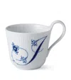 Royal Copenhagen Porcelain Fluted Alphabet Mug In Blue