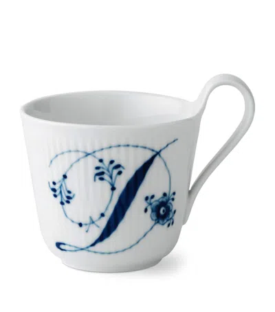 Royal Copenhagen Porcelain Fluted Alphabet Mug In Blue