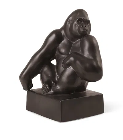 Royal Copenhagen Porcelain Gorilla Figurine In Brown