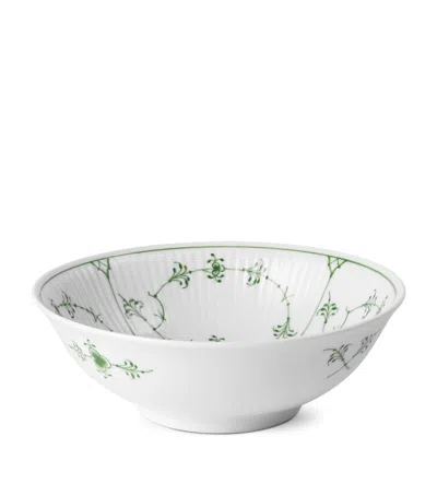 Royal Copenhagen Porcelain Green Fluted Plain Bowl