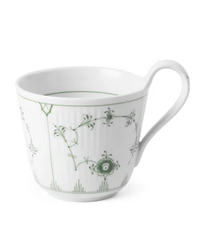 Royal Copenhagen Porcelain Green Fluted Plain High-handle Cup