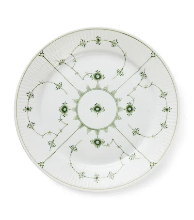 Royal Copenhagen Porcelain Green Fluted Plain Plate