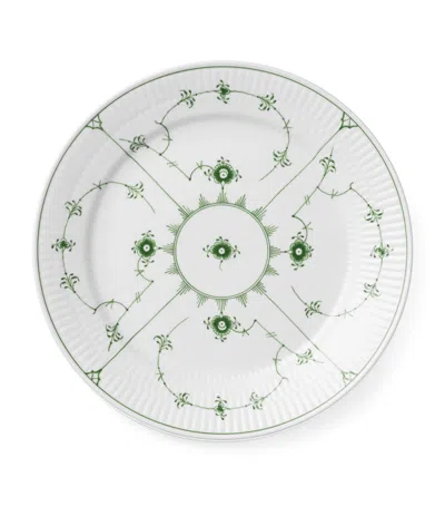 Royal Copenhagen Porcelain Green Fluted Plain Plate