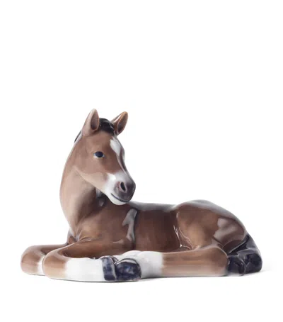 Royal Copenhagen Porcelain Horse Figurine In Brown