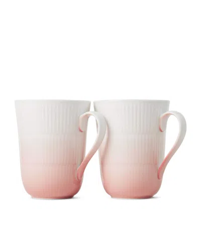 Royal Copenhagen Porcelain Iris Mug In Pink