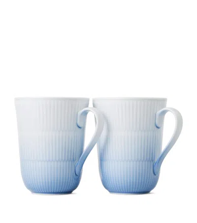 Royal Copenhagen Porcelain Iris Mug In Blue