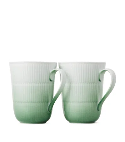 Royal Copenhagen Porcelain Iris Mug In Green