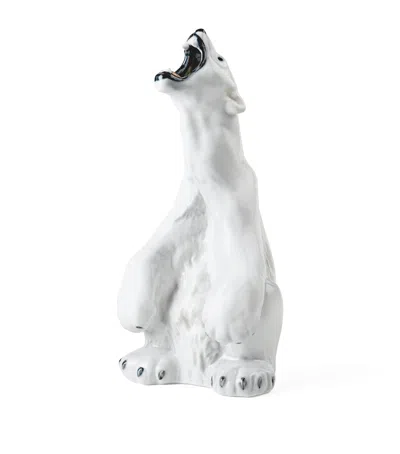 Royal Copenhagen Porcelain Polar Bear Figurine In White
