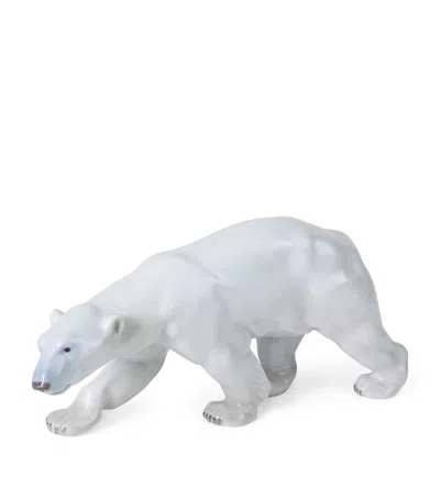 Royal Copenhagen Porcelain Polar Bear Figurine In White
