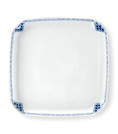 Royal Copenhagen Porcelain Princess Square Plate In Blue