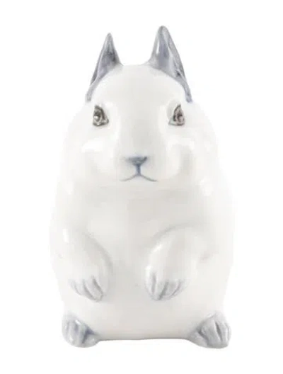 Pre-owned Royal Copenhagen Porcelain Rabbit Figurine In Grey