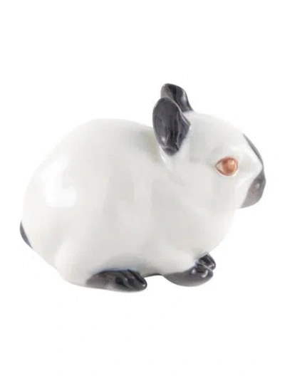 Pre-owned Royal Copenhagen Porcelain Rabbit Figurine In Grey