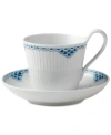 Royal Copenhagen Princess High Handle Cup & Saucer In Multi