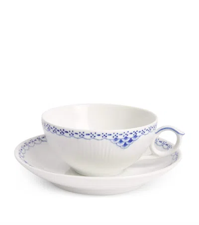 Royal Copenhagen Princess Teacup And Saucer In Blue