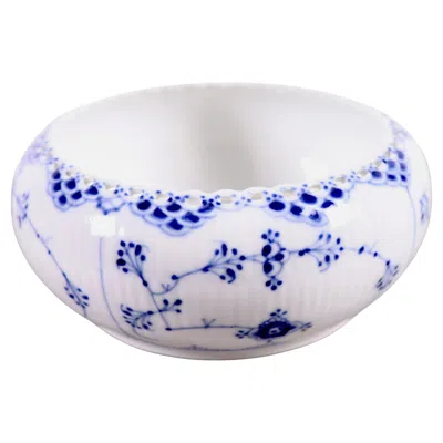 Pre-owned Royal Copenhagen Rare  Blue Fluted Full Lace Sugar Bowl (1898-1923)