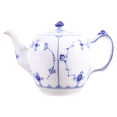Pre-owned Royal Copenhagen Rare  Blue Fluted Teapot By Arnold Krog (1898-1923)
