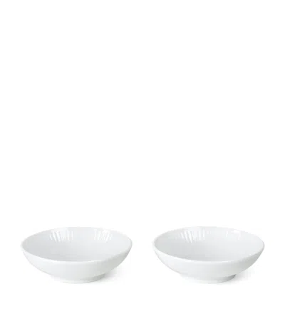 Royal Copenhagen Set Of 2 Fluted Bowls In White