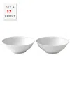 Royal Copenhagen White Fluted Cereal Bowls, Set Of 2