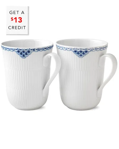 Royal Copenhagen Set Of 2 Princess Mugs In Nocolor