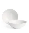 Royal Copenhagen Set Of 2 White Fluted Bowls In White