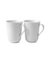 Royal Copenhagen White Fluted Mugs, Set Of 2