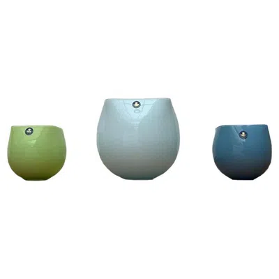 Pre-owned Royal Copenhagen Set Of 3 Danish Glass Vases From  In Transparent