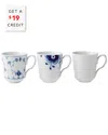 Royal Copenhagen Set Of 3 Gifts With History 12.25oz Mugs