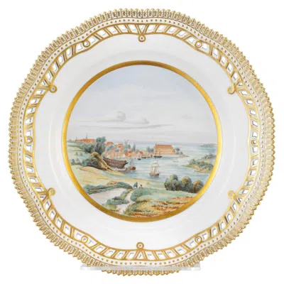 Pre-owned Royal Copenhagen Sonderborg Castle Porcelain Plate By  In Sand