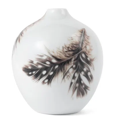 Royal Copenhagen Spring 2025 Guinea Fowl Vase In White