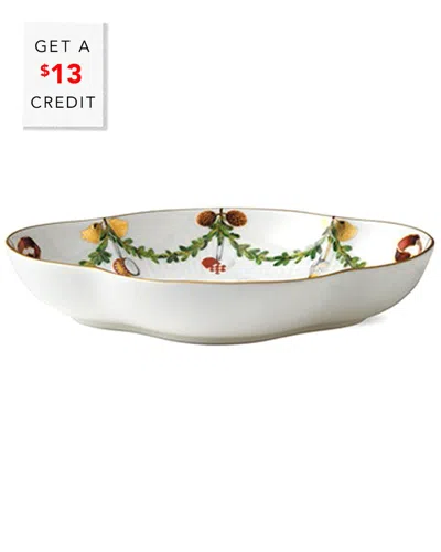 Royal Copenhagen Star Fluted Christmas Accent Dish