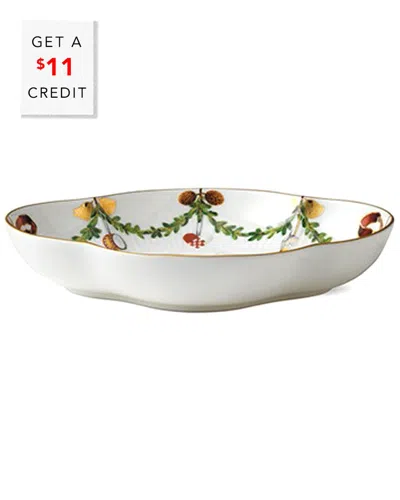 Royal Copenhagen Star Fluted Christmas Accent Dishwith $11 Credit In Multi