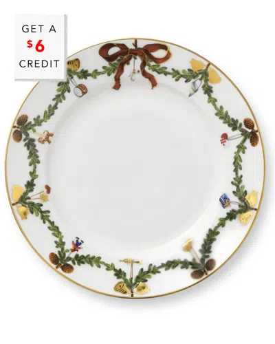 Royal Copenhagen Star Fluted Christmas Dinner Plate With $9 Credit