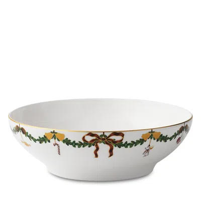 Royal Copenhagen Star Fluted Christmas Serving Bowl In Multi