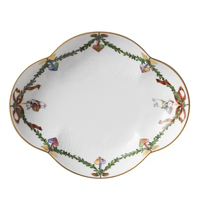 Royal Copenhagen Star Fluted Christmas Small Dish In Multi