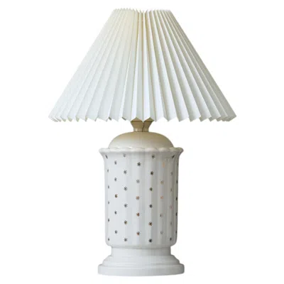 Pre-owned Royal Copenhagen White & Gold Danish Mid-century Porcelain Table Lamp, Denmark, 1960s