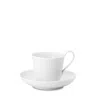 Royal Copenhagen White Fluted High Handle Cup & Saucer In White