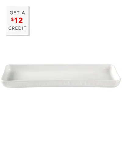 Royal Copenhagen White Fluted Oblong Dish