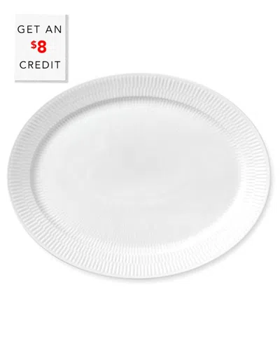 Royal Copenhagen White Fluted Oval Platterwith $8 Credit