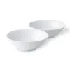 Royal Copenhagen White Fluted Plain Cereal Bowl, Set Of 2 In White