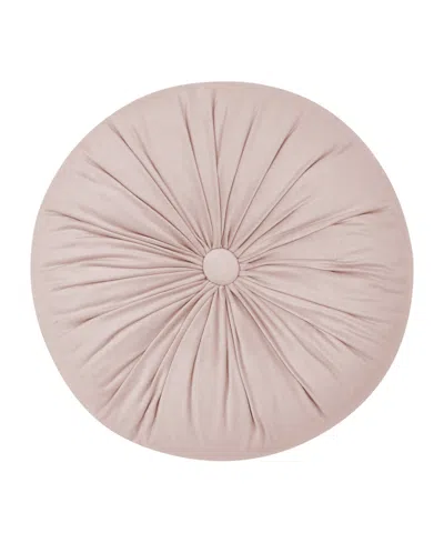 Royal Court Avant Garden Tufted Decorative Pillow, 15" Round In Pink