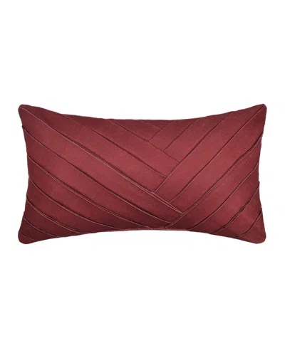Royal Court Bari Boudoir Decorative Pillow, 12" X 20" In Red