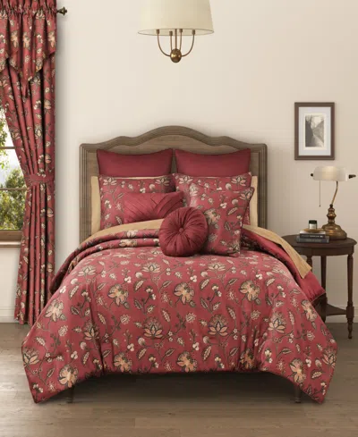 Royal Court Bari Jacobean 3-pc. Comforter Set, Full/queen In Red