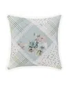 Royal Court Bungalow Patchwork Floral Decorative Pillow, 16" X 16" In Spa