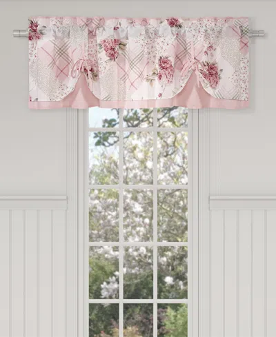 Royal Court Bungalow Tie-up Window Valance, 18" X 72" In Rose