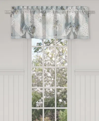 Royal Court Bungalow Tie-up Window Valance, 18" X 72" In Spa